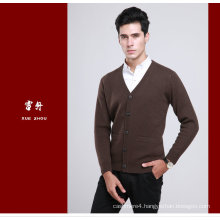 Yak Wool/Cashmere V Neck Cardigan Long Sleeve Sweater/Garment/Clothing/Knitwear